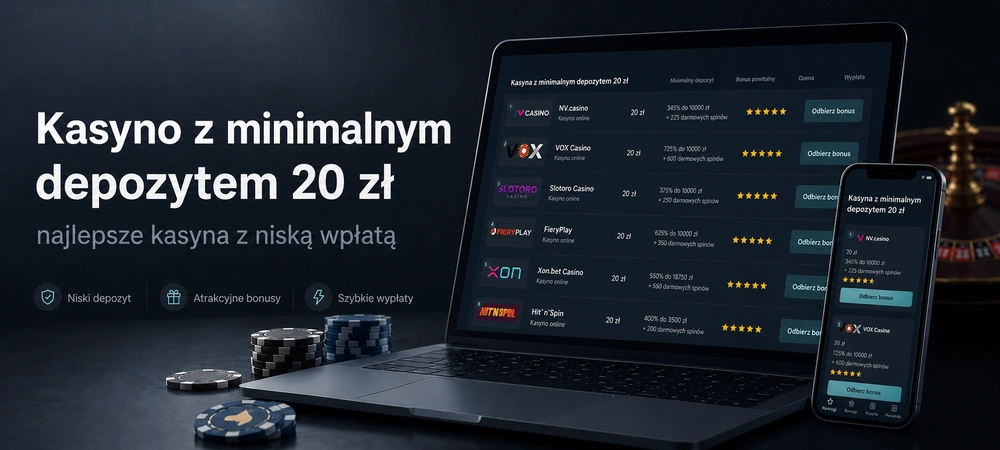 kasyna z min depozyt 20 zł